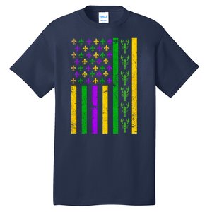 American Flag Mardi Gras Tshirt Mardi Gras Crawfish Tall T-Shirt