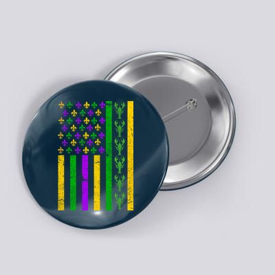 American Flag Mardi Gras Tshirt Mardi Gras Crawfish Button