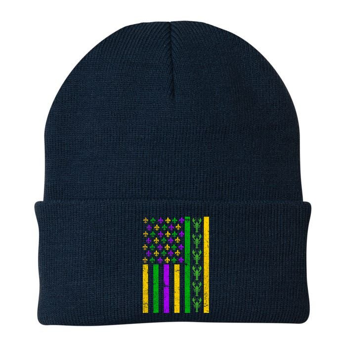 American Flag Mardi Gras Tshirt Mardi Gras Crawfish Knit Cap Winter Beanie