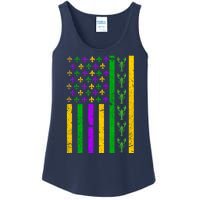 American Flag Mardi Gras Tshirt Mardi Gras Crawfish Ladies Essential Tank