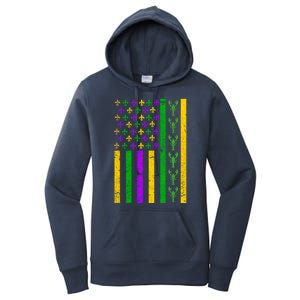 American Flag Mardi Gras Tshirt Mardi Gras Crawfish Women's Pullover Hoodie