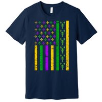 American Flag Mardi Gras Tshirt Mardi Gras Crawfish Premium T-Shirt