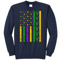 American Flag Mardi Gras Tshirt Mardi Gras Crawfish Tall Sweatshirt