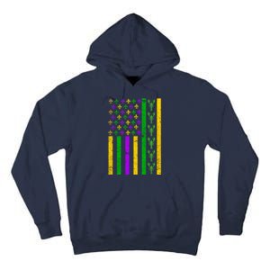 American Flag Mardi Gras Tshirt Mardi Gras Crawfish Tall Hoodie