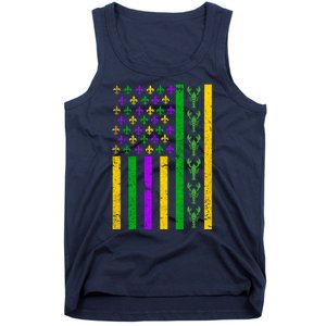 American Flag Mardi Gras Tshirt Mardi Gras Crawfish Tank Top