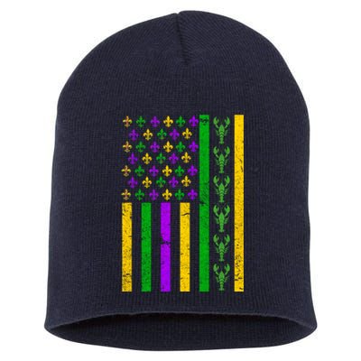 American Flag Mardi Gras Tshirt Mardi Gras Crawfish Short Acrylic Beanie