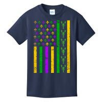 American Flag Mardi Gras Tshirt Mardi Gras Crawfish Kids T-Shirt