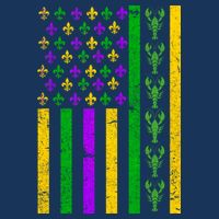 American Flag Mardi Gras Tshirt Mardi Gras Crawfish Zip Tote Bag