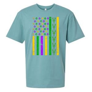 American Flag Mardi Gras Tshirt Mardi Gras Crawfish Sueded Cloud Jersey T-Shirt