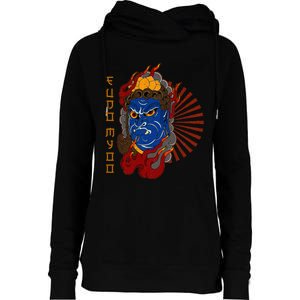 Acala Fudo Myoo Immovable Lord Spirituality Wisdom Womens Funnel Neck Pullover Hood