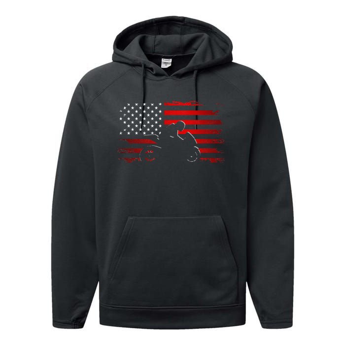 American Flag Motorcycle Apparel Motorcycle Performance Fleece Hoodie