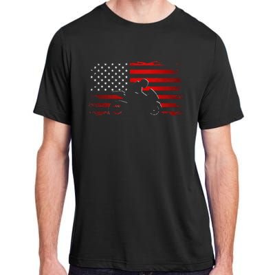 American Flag Motorcycle Apparel Motorcycle Adult ChromaSoft Performance T-Shirt