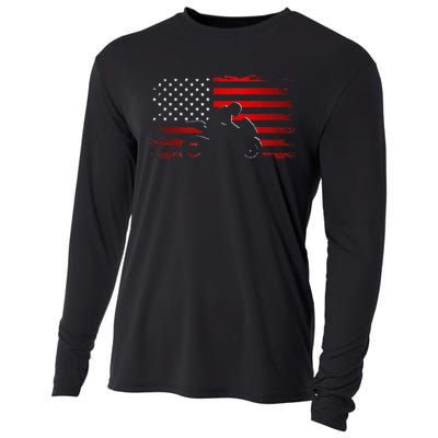 American Flag Motorcycle Apparel Motorcycle Cooling Performance Long Sleeve Crew