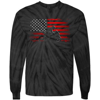 American Flag Motorcycle Apparel Motorcycle Tie-Dye Long Sleeve Shirt