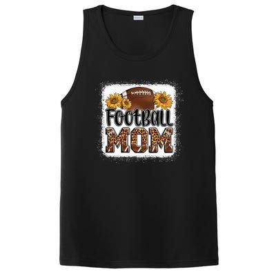 American Football Mom Gift Leopard Sunflowers Football Mom Gift PosiCharge Competitor Tank