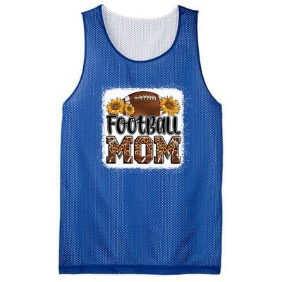 American Football Mom Gift Leopard Sunflowers Football Mom Gift Mesh Reversible Basketball Jersey Tank