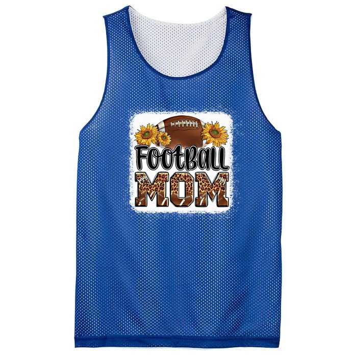 American Football Mom Gift Leopard Sunflowers Football Mom Gift Mesh Reversible Basketball Jersey Tank