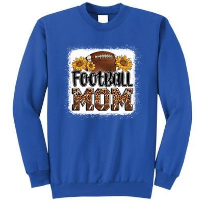 American Football Mom Gift Leopard Sunflowers Football Mom Gift Tall Sweatshirt