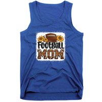 American Football Mom Gift Leopard Sunflowers Football Mom Gift Tank Top