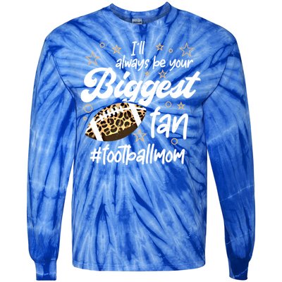 American Football Mom Fan Support American Football Gift Tie-Dye Long Sleeve Shirt