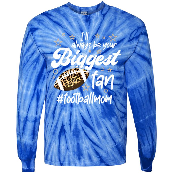 American Football Mom Fan Support American Football Gift Tie-Dye Long Sleeve Shirt