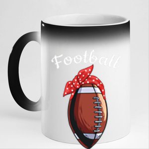 American Football Mom Football Mother Mothers Day Idea Gift 11oz Black Color Changing Mug