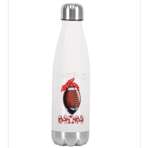 American Football Mom Football Mother Mothers Day Idea Gift Stainless Steel Insulated Water Bottle