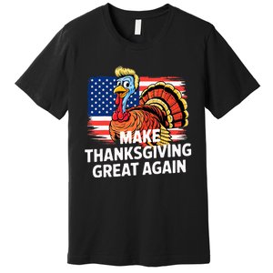 American Flag Make Thanksgiving Great Again Trump Turkey Premium T-Shirt