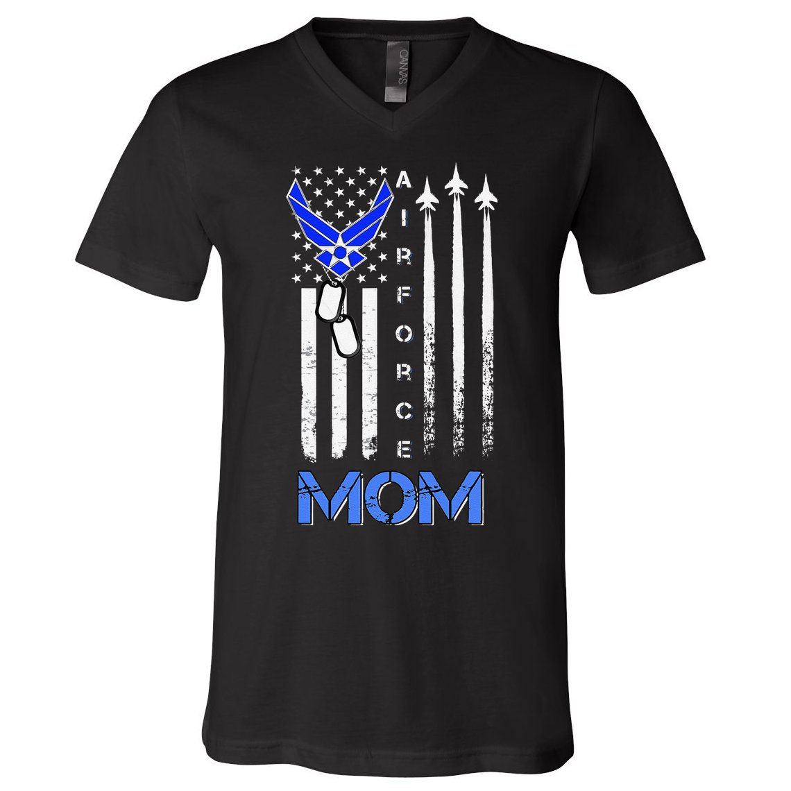 Air Force Mom, USAF Mom Tee, Women's Day Gift Veteran V-Neck T-Shirt