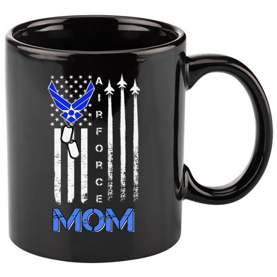 Air Force Mom, USAF Mom Tee, Women's Day Gift Veteran 11oz C Handle Ceramic Mug
