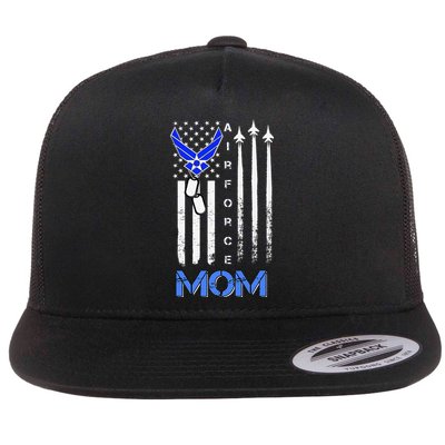 Air Force Mom, USAF Mom Tee, Women's Day Gift Veteran Flat Bill Trucker Hat