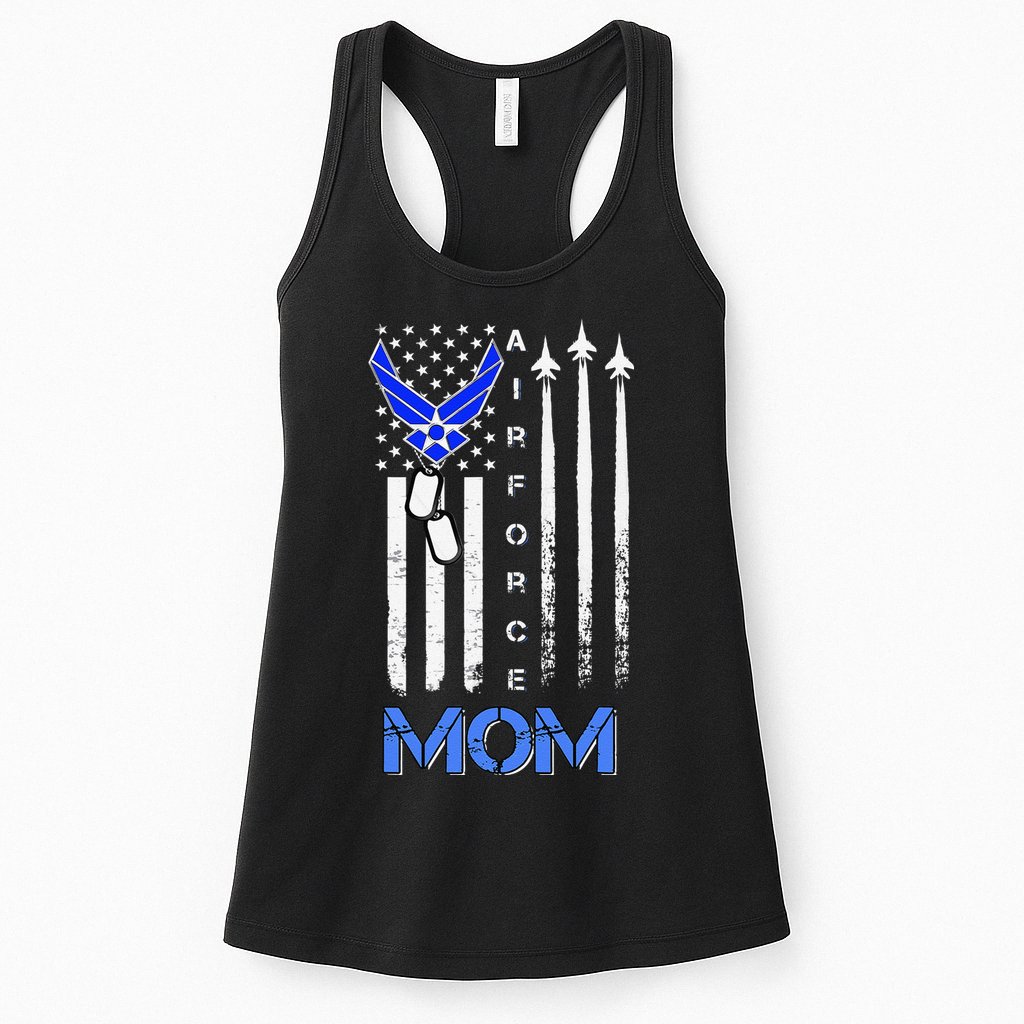 Air Force Mom, USAF Mom Tee, Women's Day Gift Veteran Womens Tank Top