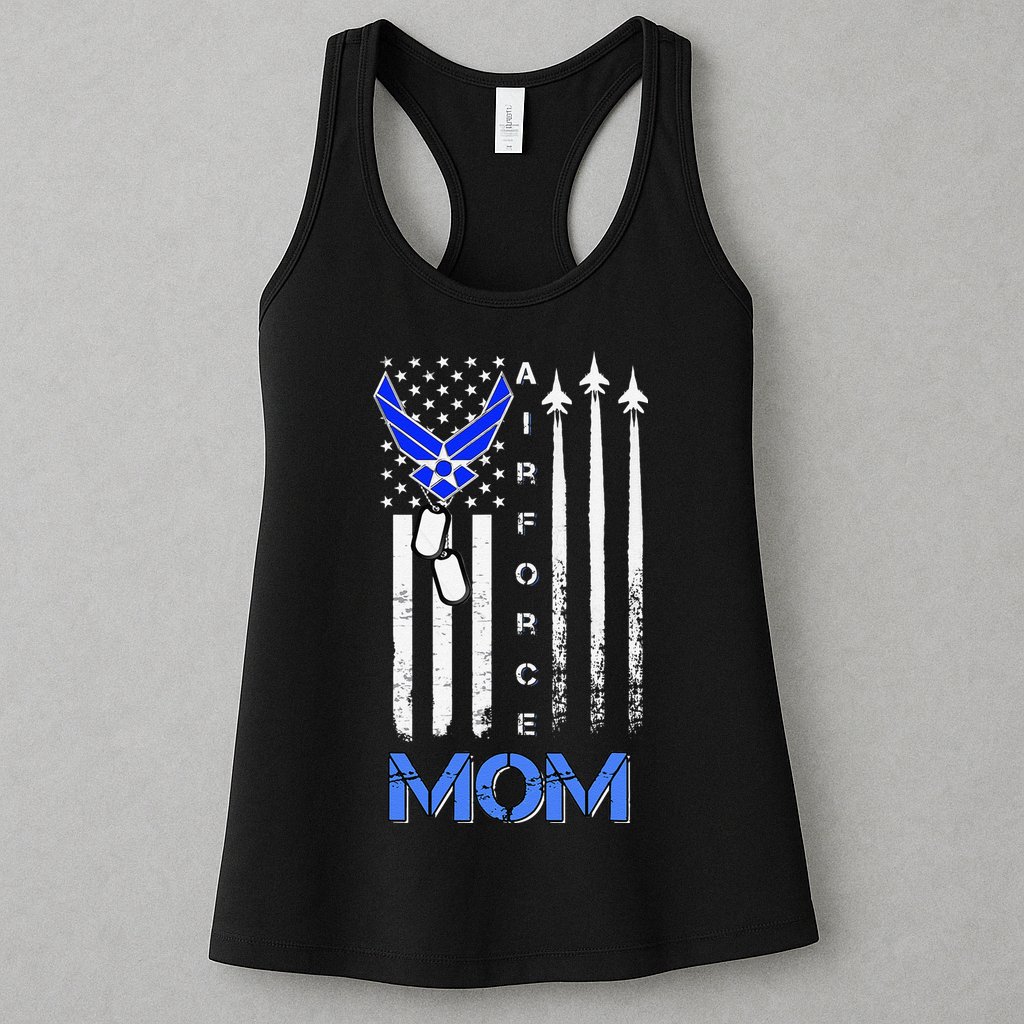 Air Force Mom, USAF Mom Tee, Women's Day Gift Veteran Womens Tank Top
