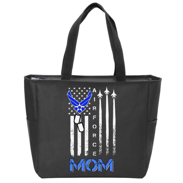 Air Force Mom, USAF Mom Tee, Women's Day Gift Veteran Zip Tote Bag