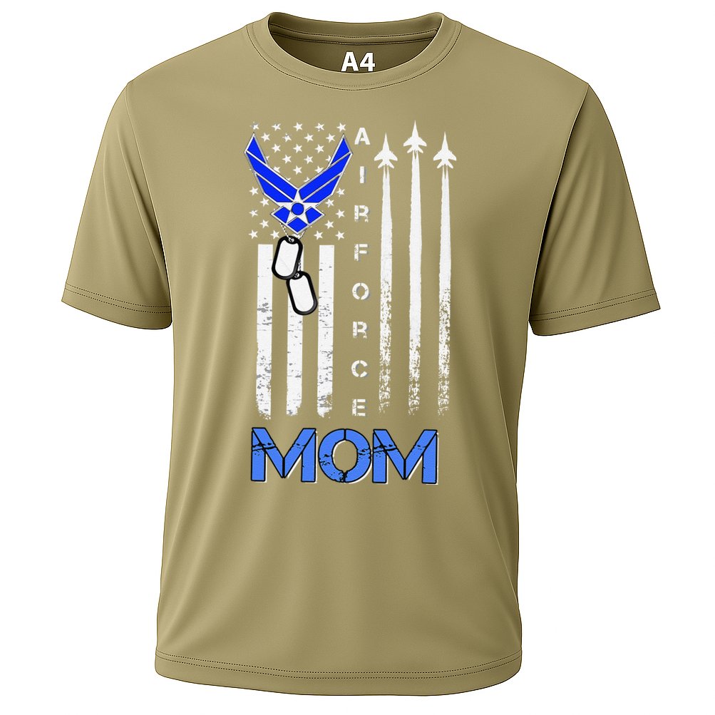 Air Force Mom, USAF Mom Tee, Women's Day Gift Veteran Cooling Performance Crew T-Shirt