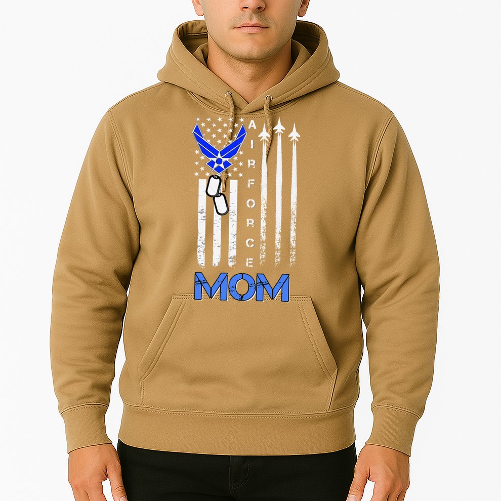 Air Force Mom, USAF Mom Tee, Women's Day Gift Veteran Hoodie