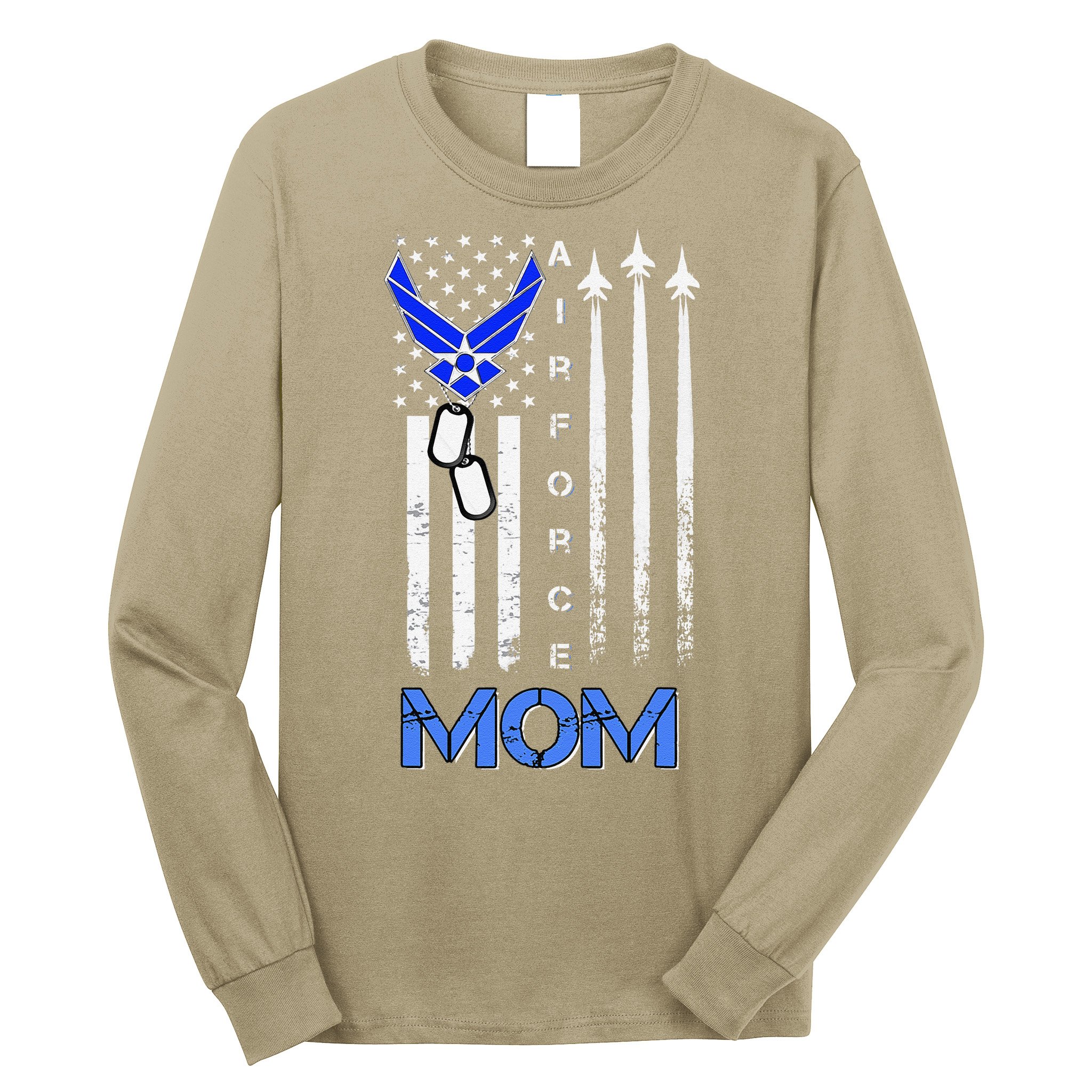 Air Force Mom, USAF Mom Tee, Women's Day Gift Veteran Long Sleeve Shirt