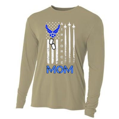 Air Force Mom, USAF Mom Tee, Women's Day Gift Veteran Cooling Performance Long Sleeve Crew