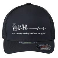 Adenosine Funny Medical Pun Gift Did You Try Turning It On And Off Again Flexfit Unipanel Trucker Cap