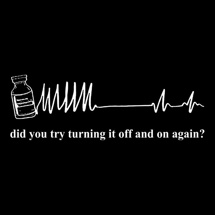 Adenosine Funny Medical Pun Gift Did You Try Turning It On And Off Again 16 in Basic Backpack