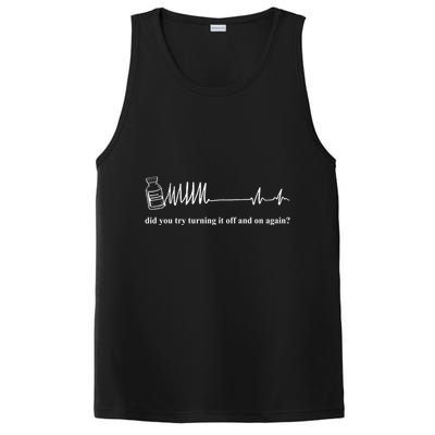 Adenosine Funny Medical Pun Gift Did You Try Turning It On And Off Again PosiCharge Competitor Tank