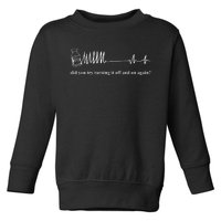 Adenosine Funny Medical Pun Gift Did You Try Turning It On And Off Again Toddler Sweatshirt