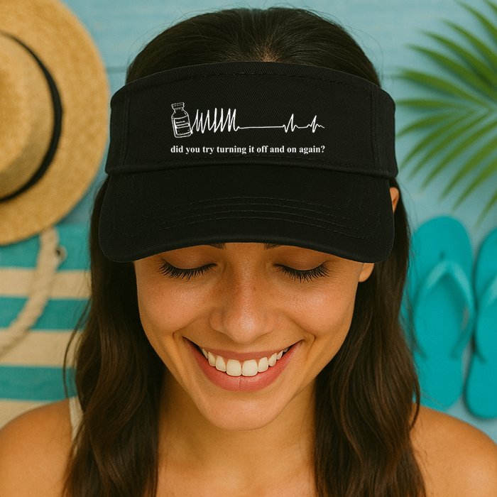 Adenosine Funny Medical Pun Gift Did You Try Turning It On And Off Again Visor