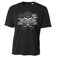 American Flag Motorcycle Apparel Motorcycle Cooling Performance Crew T-Shirt