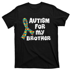 Autism For My Brother Puzzle Ribbon Awareness T-Shirt