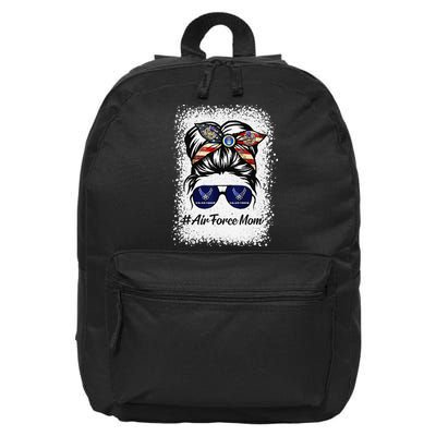 Air Force Mom Messy Bun Sunglasses Military Mom Mother's Day 16 in Basic Backpack