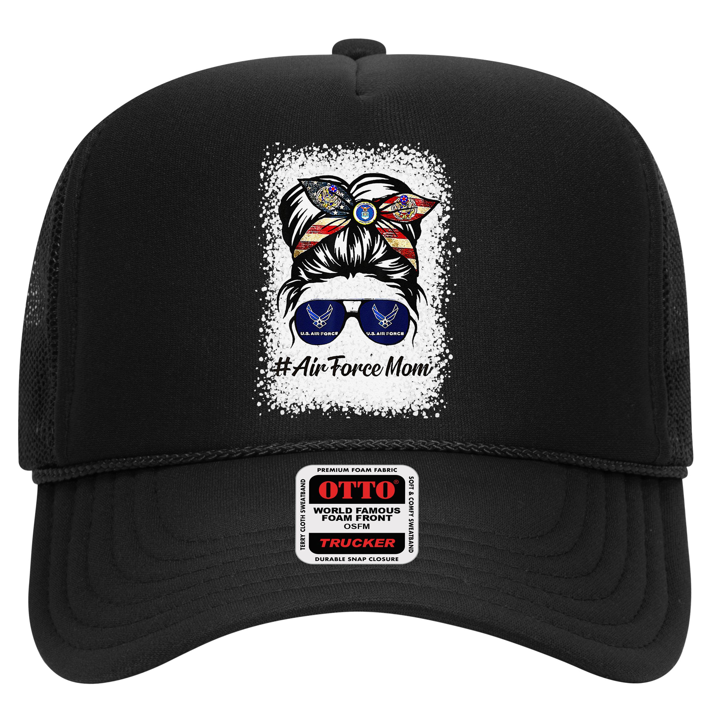 Air Force Mom Messy Bun Sunglasses Military Mom Mother's Day Hat