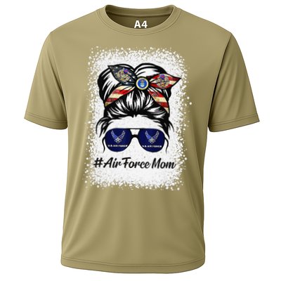 Air Force Mom Messy Bun Sunglasses Military Mom Mother's Day Cooling Performance Crew T-Shirt