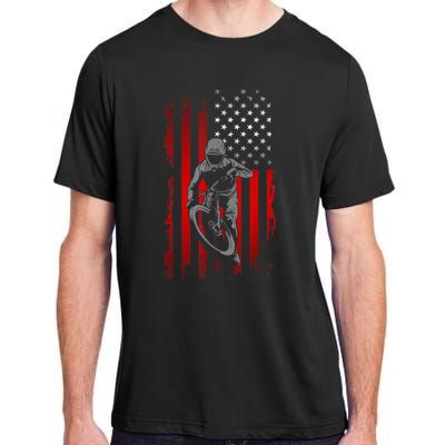 American Flag MTB Mountain Bike Adult ChromaSoft Performance T-Shirt