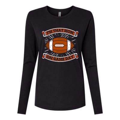 American Football Mother Player Footballer Gift Football Mom Gift Womens Cotton Relaxed Long Sleeve T-Shirt